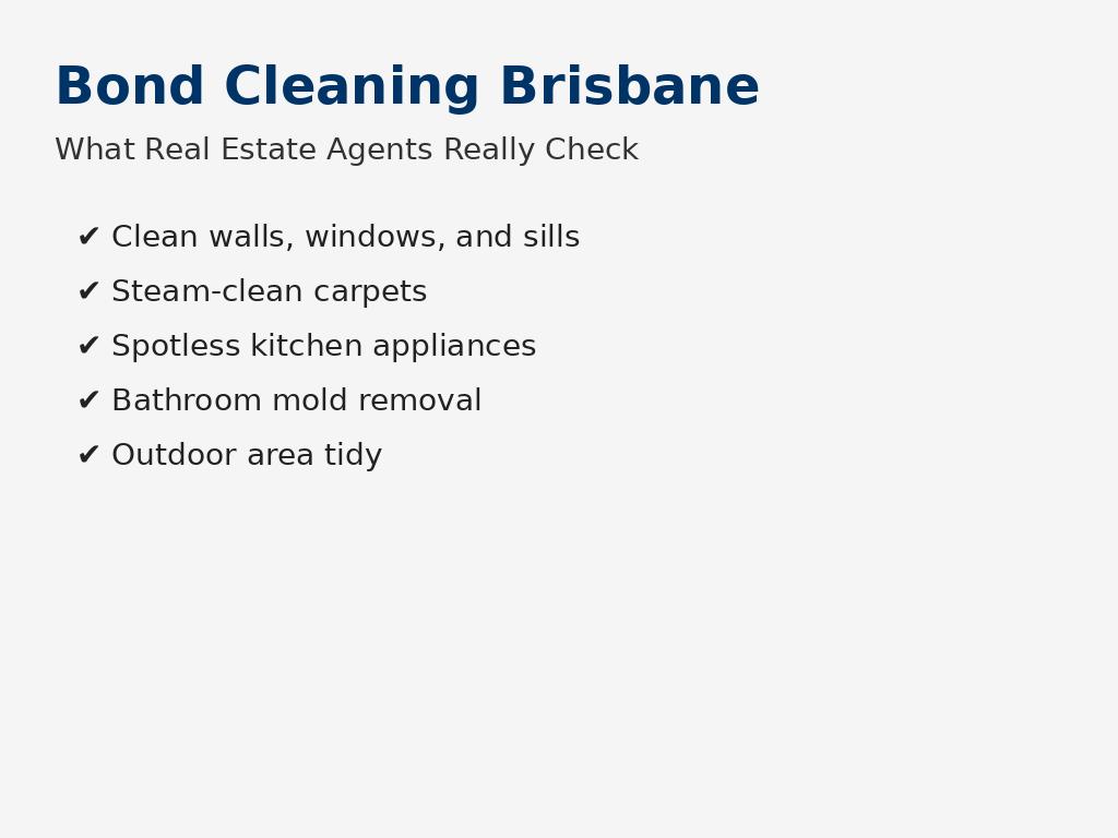 Bond Cleaning Brisbane